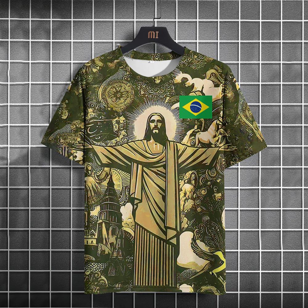 Bobby 2 Zomer T-shirt Voetbal Training Top Brazilië Speciale Editie Zwart Grijs Voetbalshirt Heren Dames Outdoor Sneldrogend T-shirt 5XL
