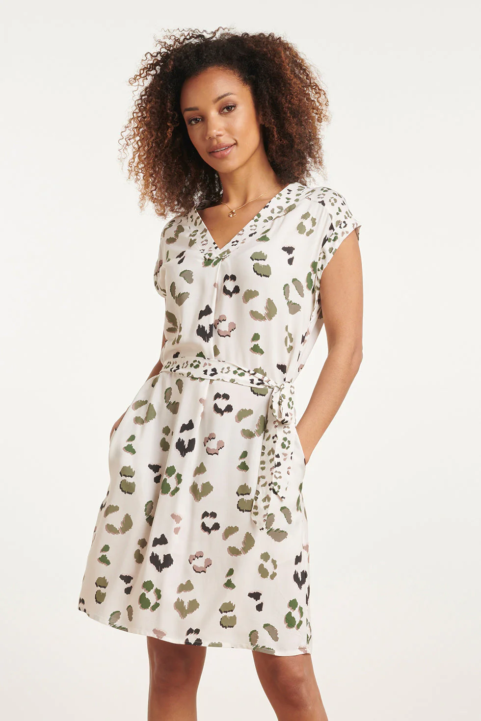 Smashed Lemon 24065 cheetah print jurk |