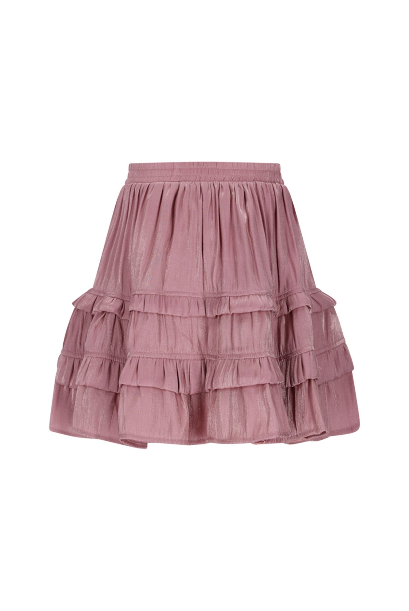 Le Chic winter rok meisjes - roze - Thasmin - silky, ruffle