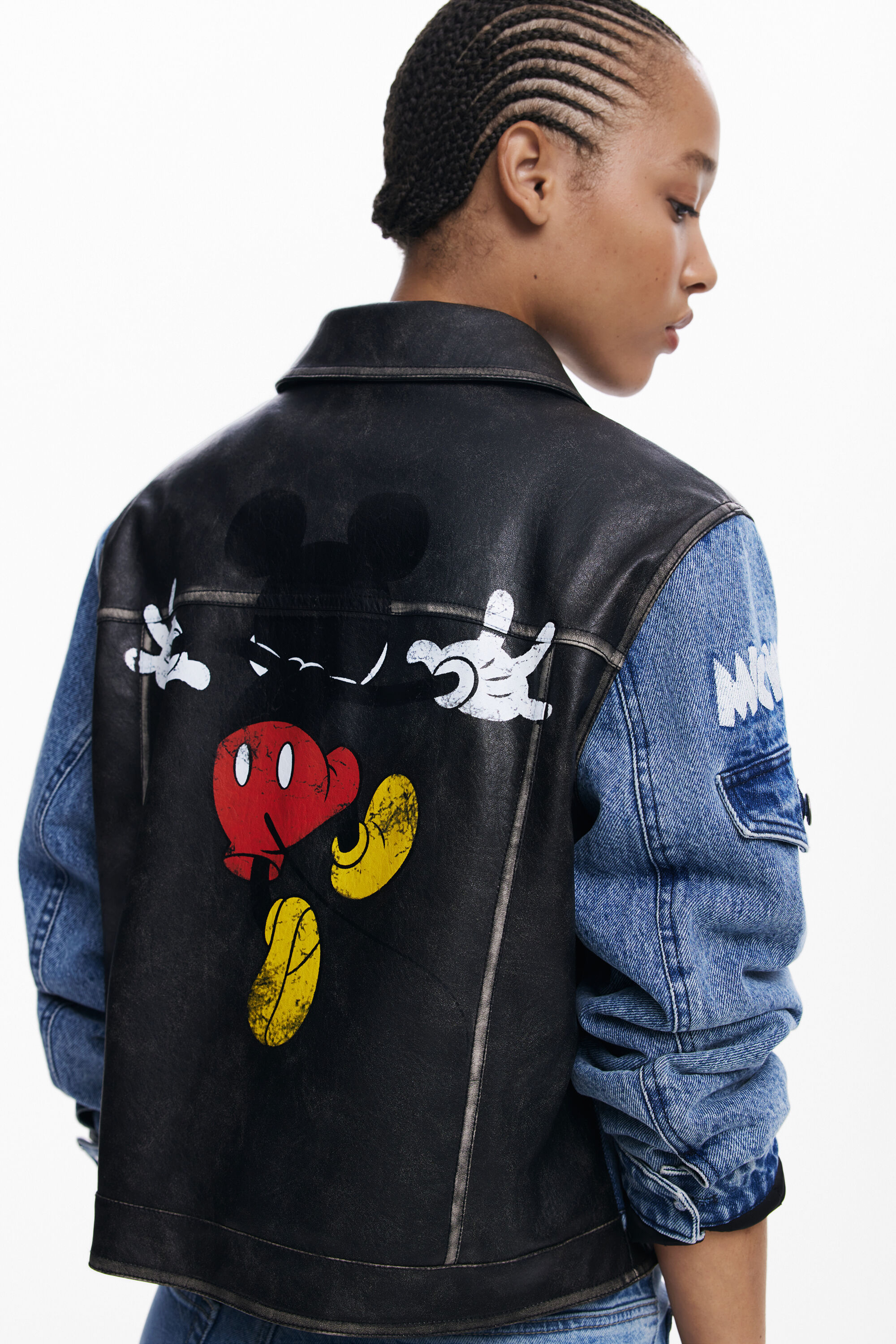 Desigual Gewaxte Mickey™ spijkerjas - BLUE
