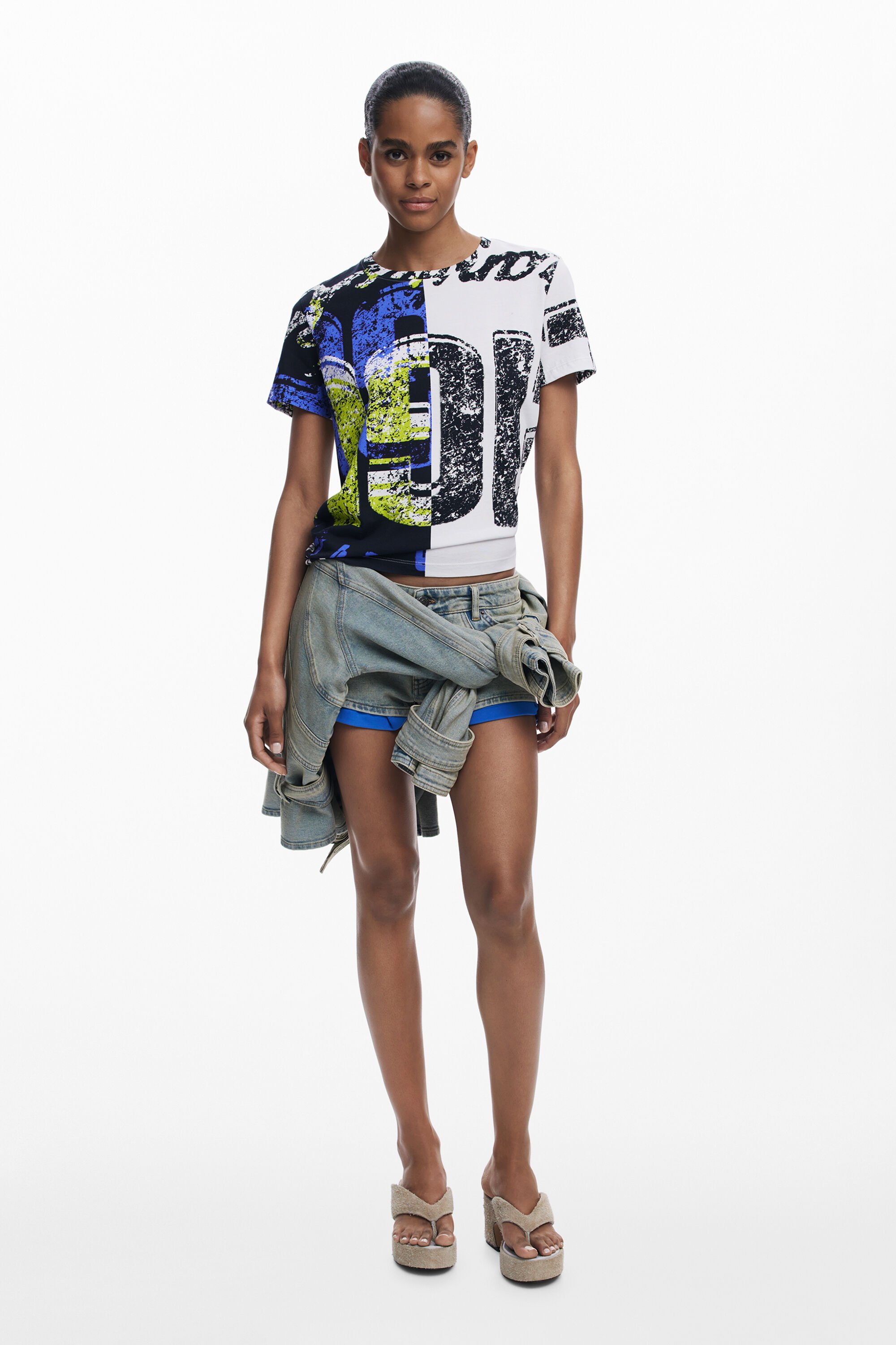 Desigual T-shirt met korte mouwen - BLACK