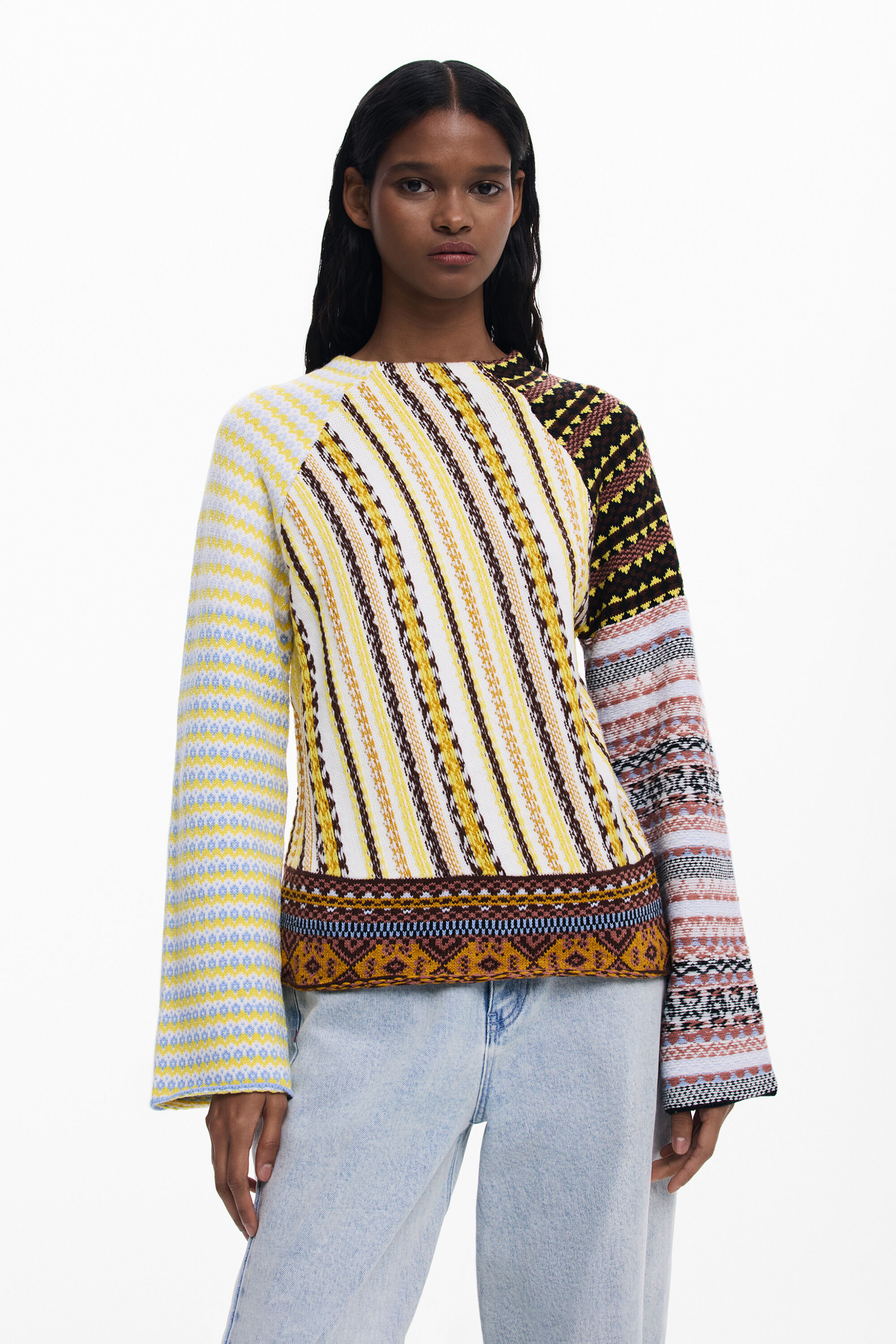 Desigual Etnische trui - MATERIAL FINISHES