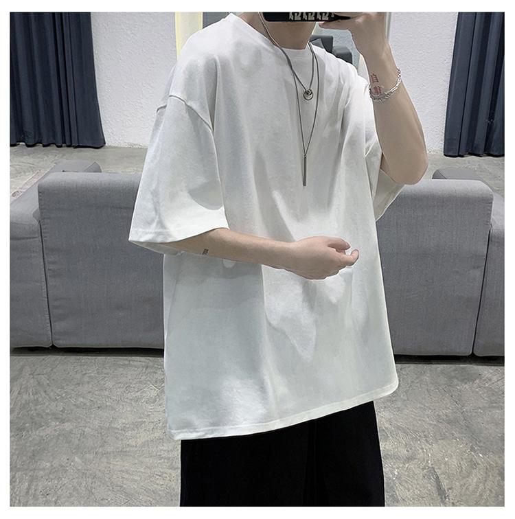 FEGKZLI Fashion 100% Katoen Korte Mouw Heren Dames Zomer T-shirt Losse Korte Mouw Casual Basic Shirt O Hals Effen Kleur Oversize XXL