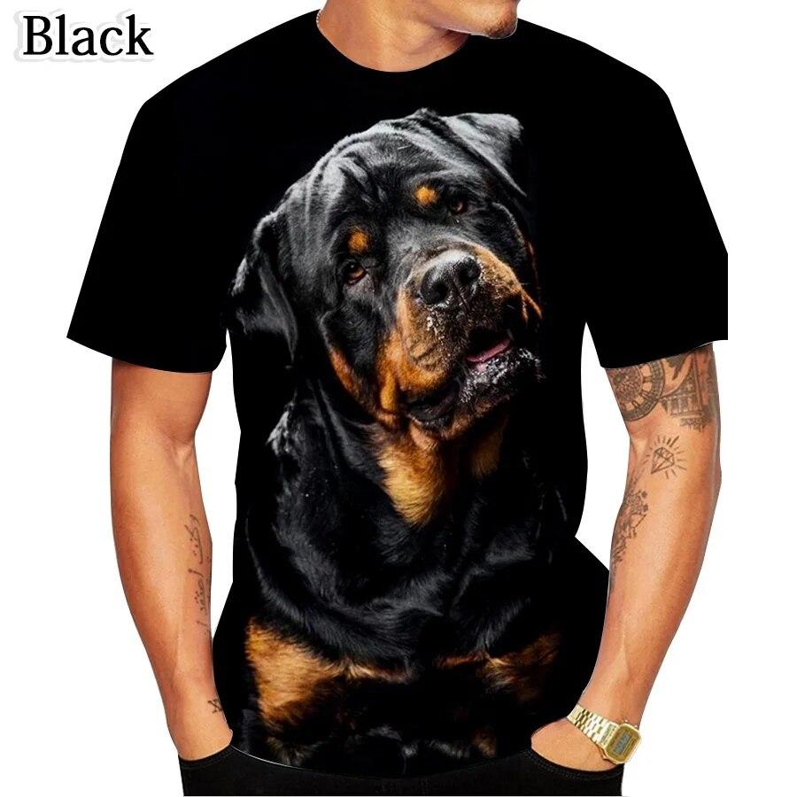 ETST 07 est Fashion Persoonlijkheid Ontwerp Leuke Hond Rottweiler 3D Bedrukt T-shirt Grappige Stijlvolle Heren en Dames 6XL