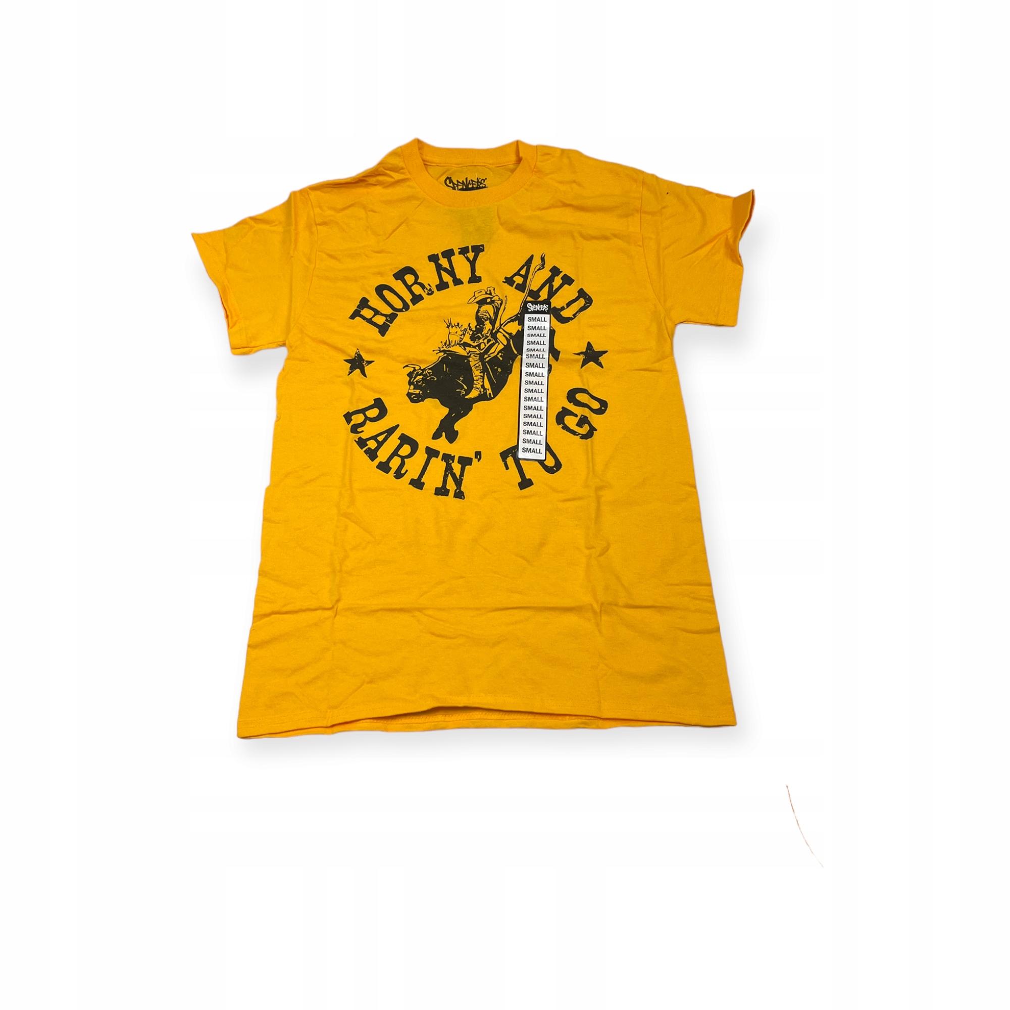 Outletup-clothes Koszulka T-shirt męski okrągły dekolt SPENCER'S NADRUK S