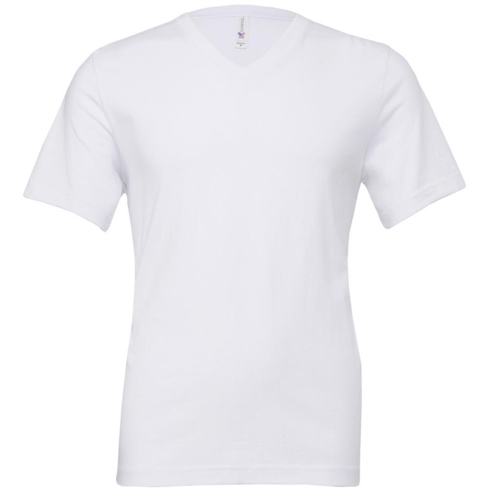 Bella + Canvas Canvas Heren Jersey T-shirt met korte mouwen en V-hals S