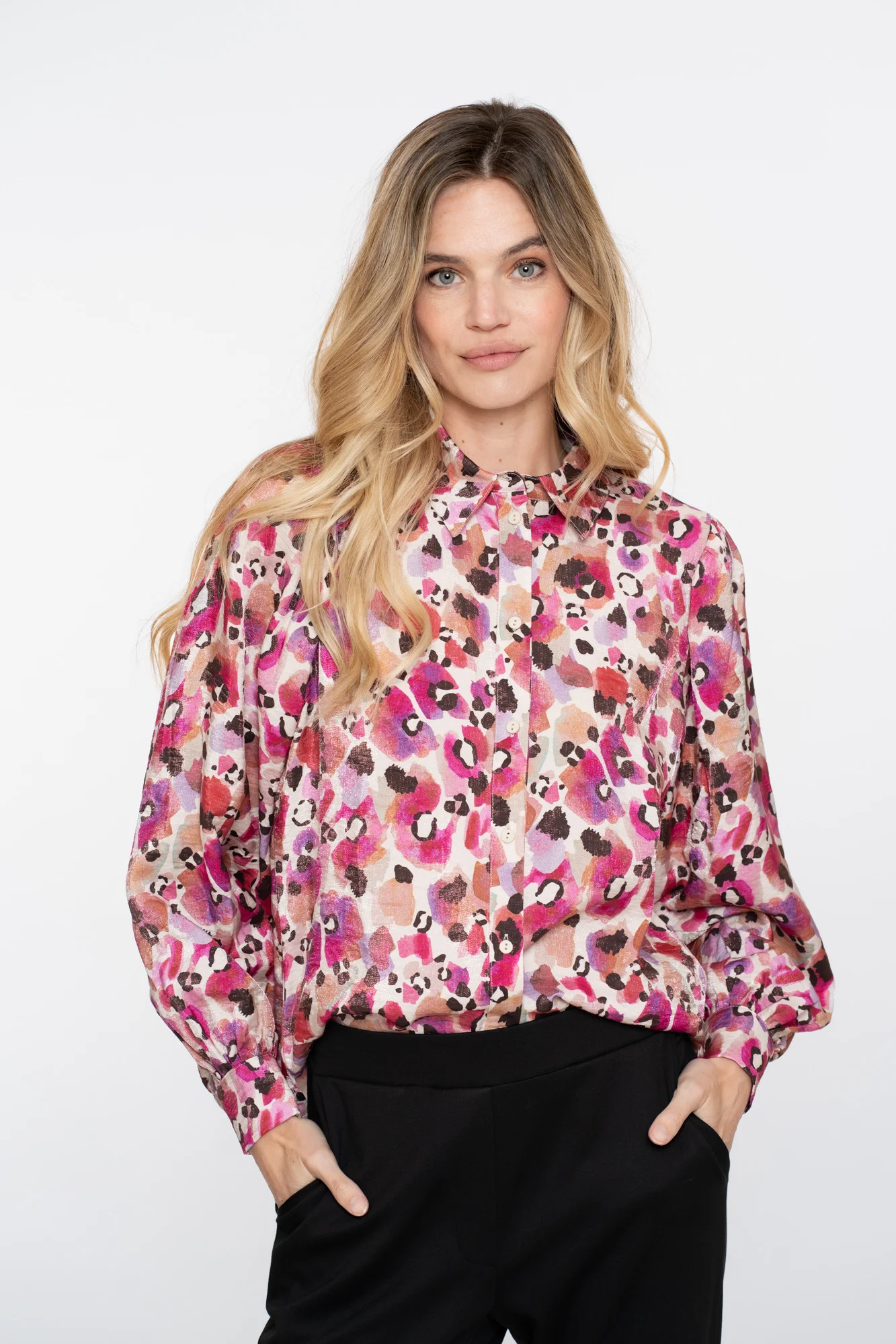 Geisha 53620-20 420 blouse animal pink/off white