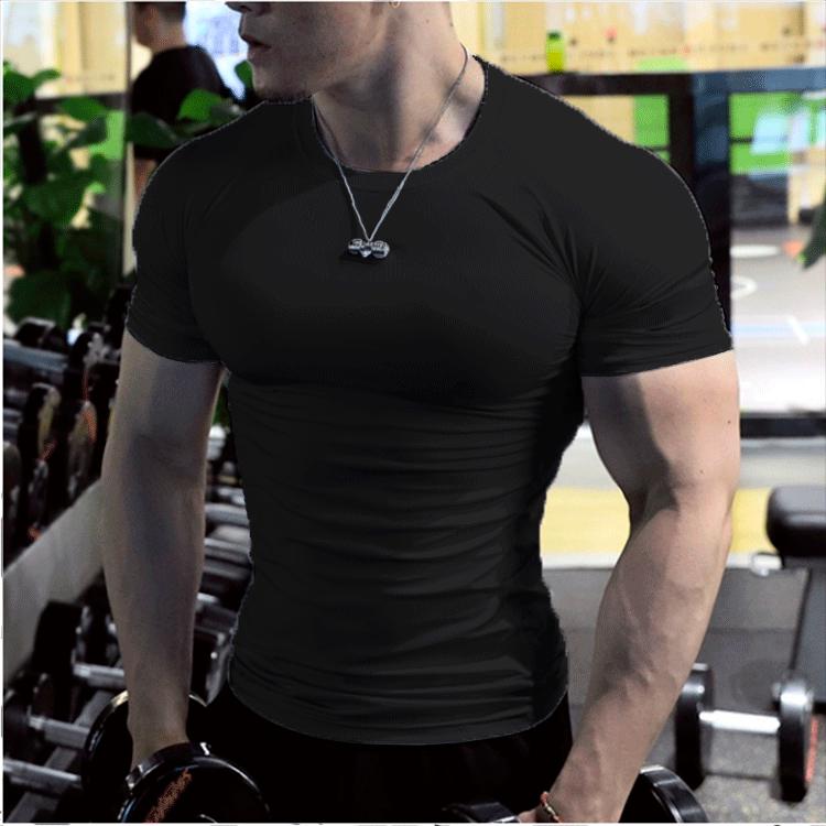 JunChengMY Jeugd 2024 Zomer Nieuwe Sport Casual Korte mouwen Trendy Mode heren T-shirt Tops M zwart