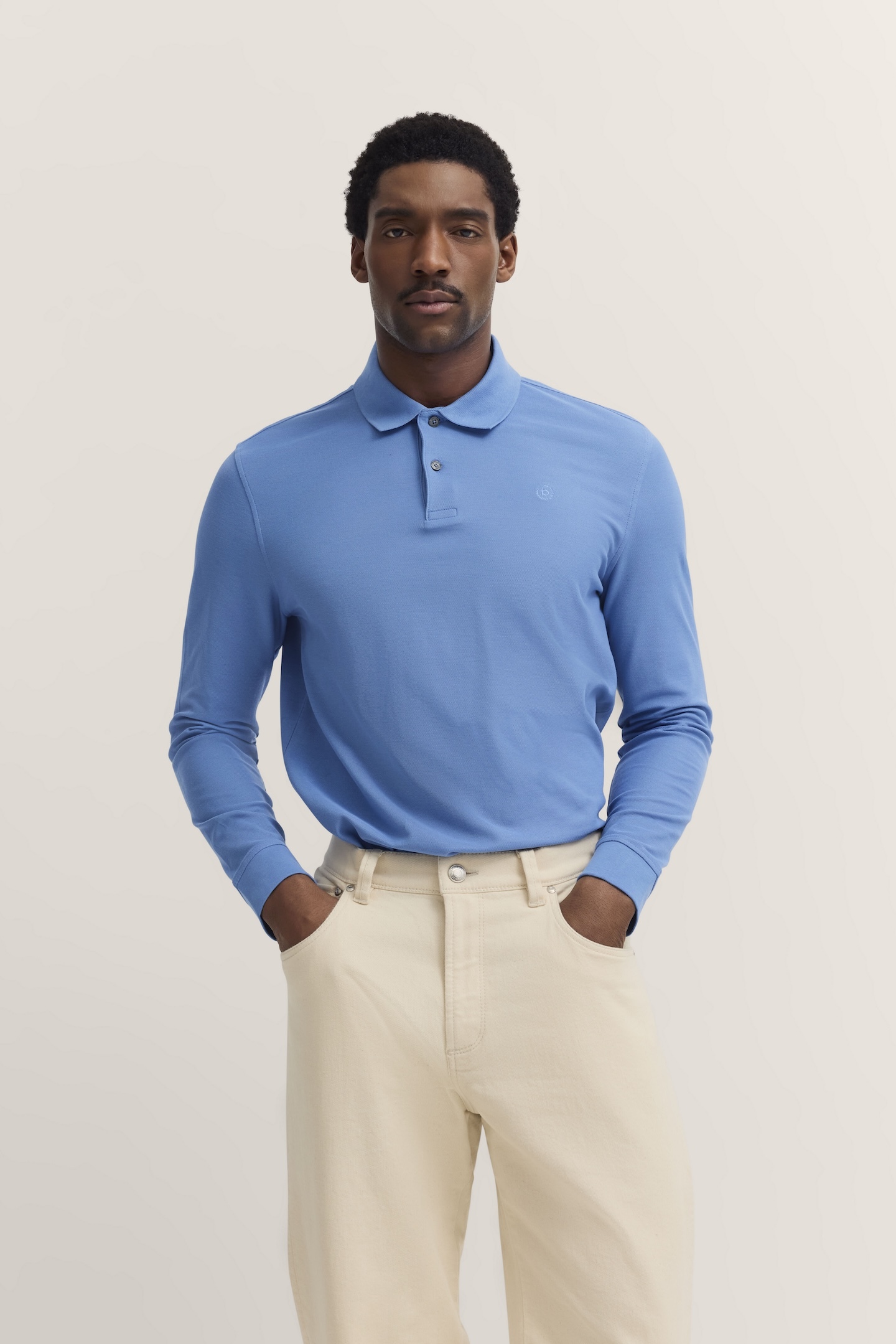 Bugatti Poloshirt met lange mouwen met lange mouwen