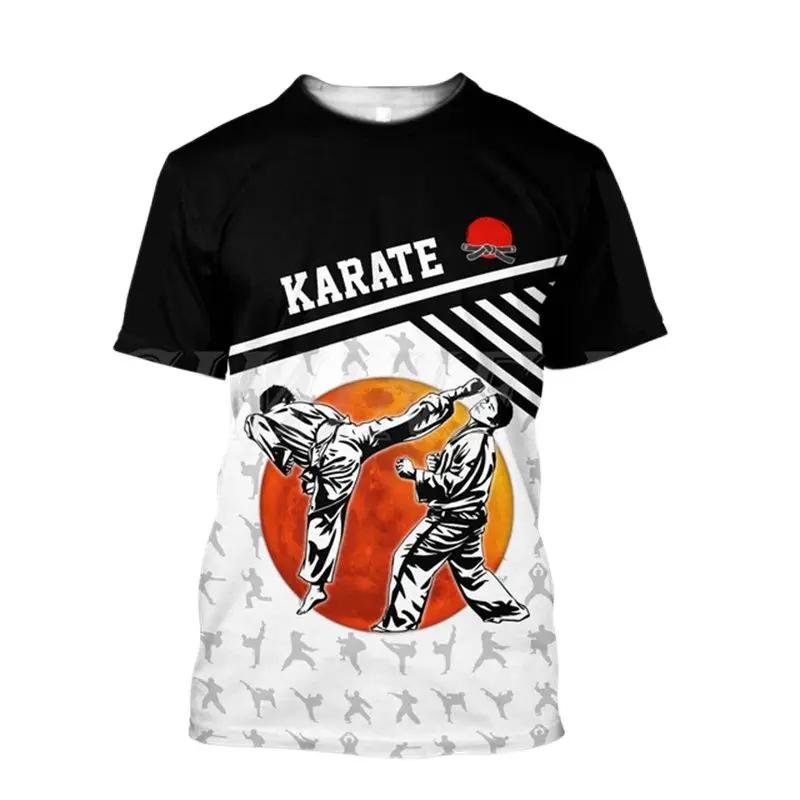 Xuhaijian02 Japan Training T-shirt Mannen 3d Karate Gedrukt Tee Tops Oversized Korte Mouwen Hoogwaardige Sportkleding Mannen Sneldrogende t-shirt XXL