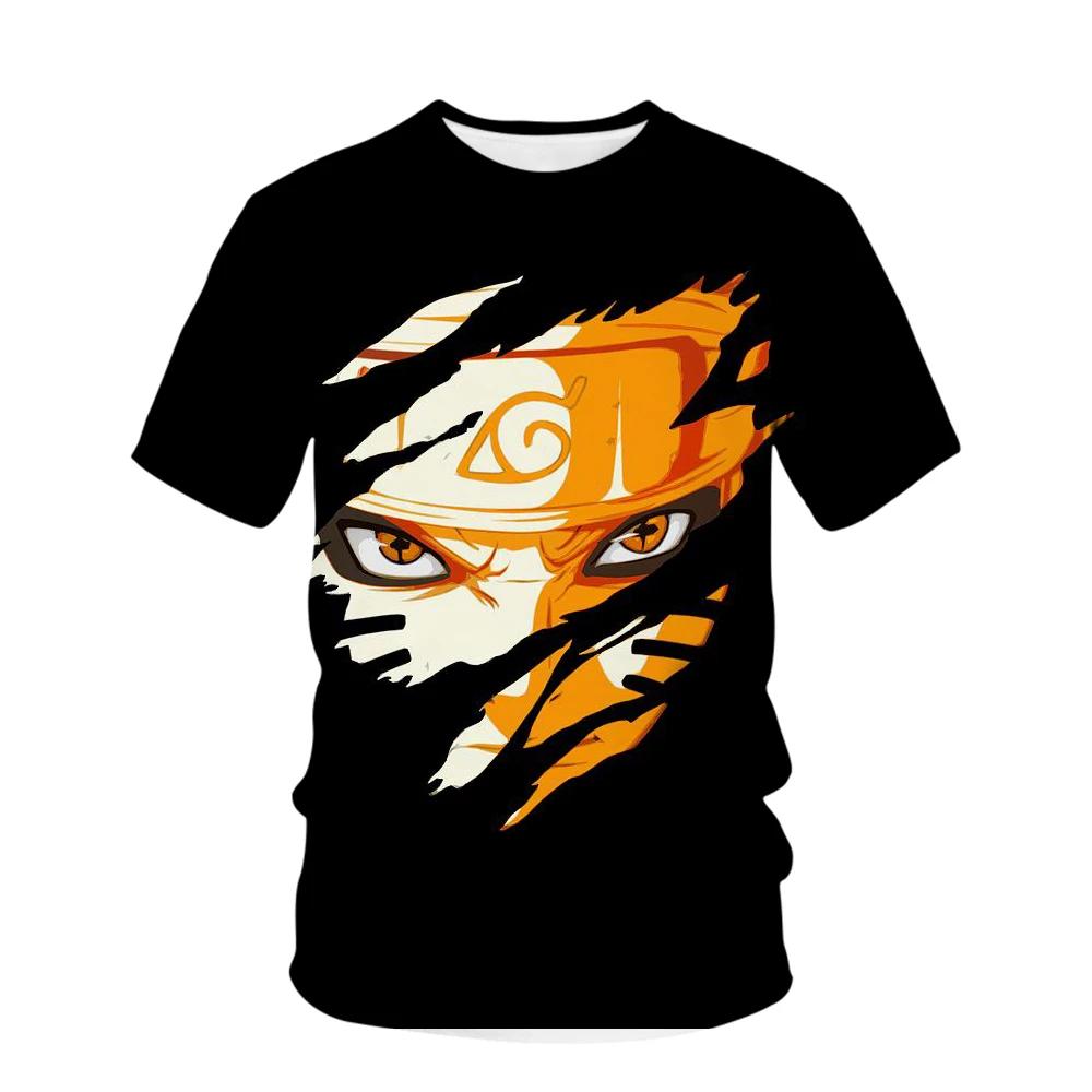 ETST0013 Zomer Naruto Hip Hop T-shirts voor heren Anime Kakashi Streetwear O-hals Korte mouwen Heren T-shirt Cartoon Grafische Tops Kleding M