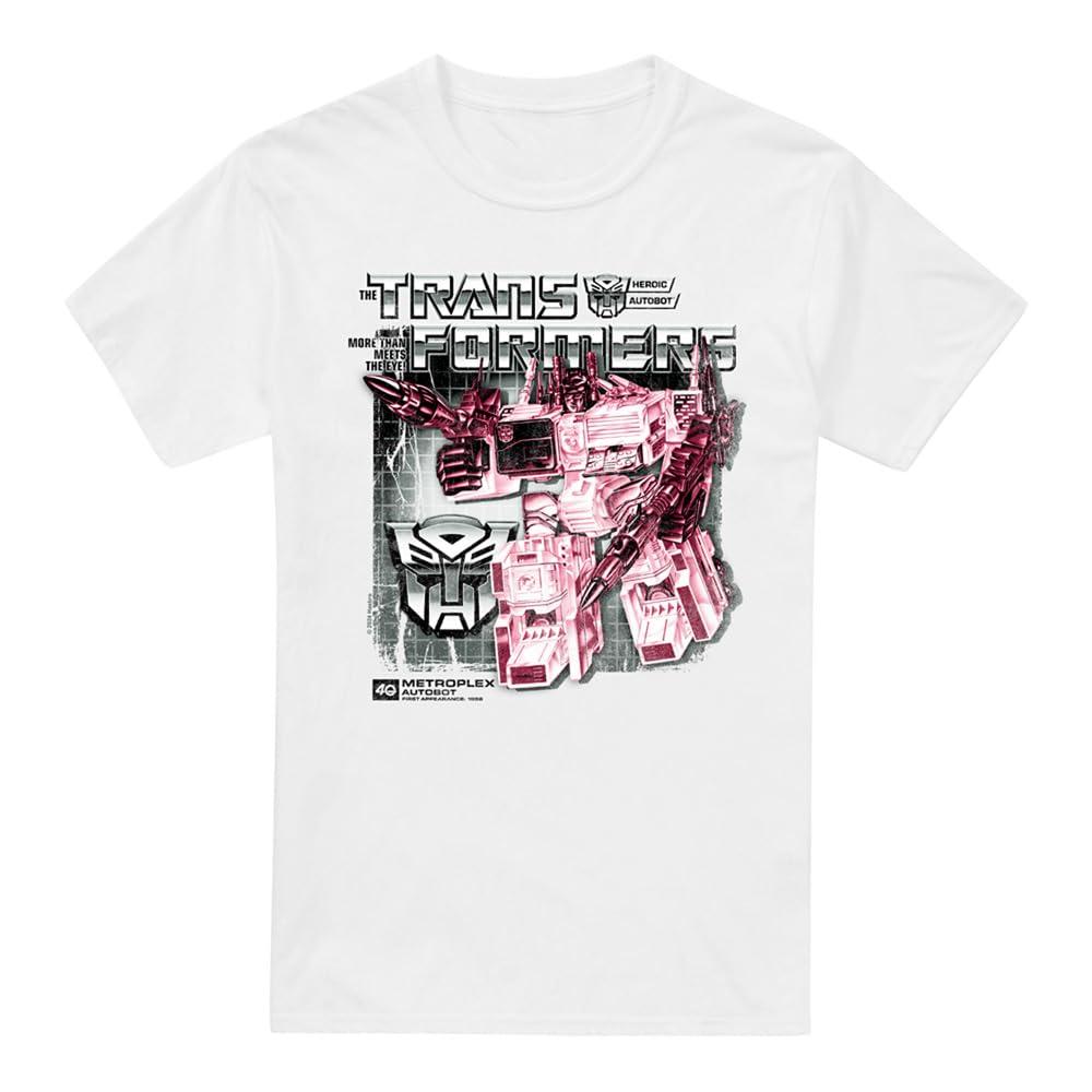 Transformers Mens Metropplex Box 40th T-Shirt S wit