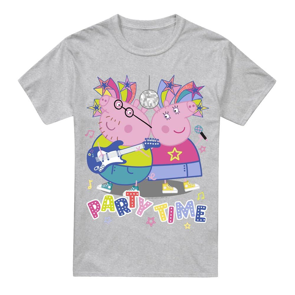 Pertemba Style Loft Peppa Pig Mens Party Time Mummy Pig Daddy pig T-Shirt XL