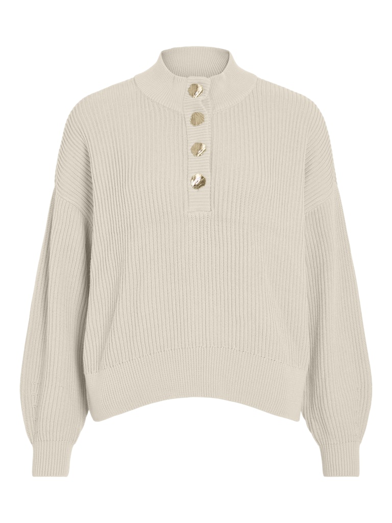 Vila Viching crew neck ls knit top noos off-white