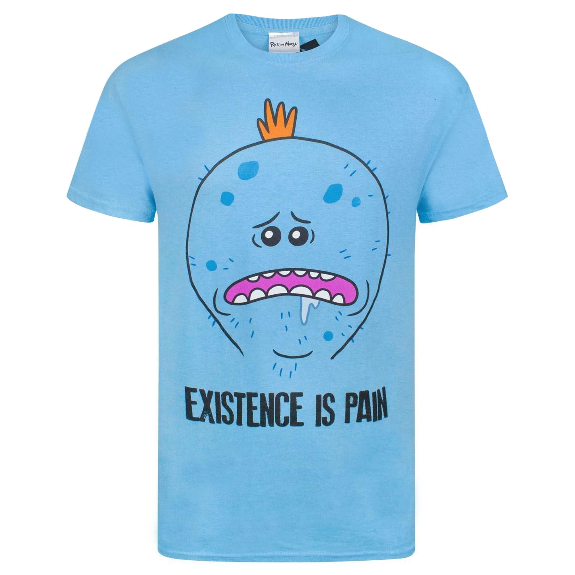 Rick And Morty Rick en Morty Mens Meeseeks bestaan ​​is pijn T-shirt M