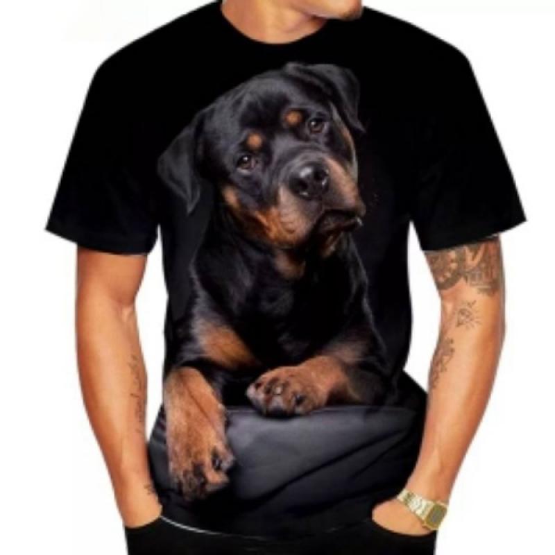 ETST 07 Zomer Grappige Hond Husky 3D Print Mannen T-shirt Mode Unisex Casual Harajuku Street Style Ronde Hals Korte mouwen T-shirts 5XL