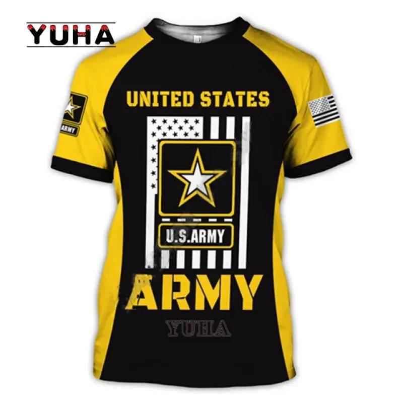 ETST WENDY 005 Laatste US Marine Corps Set Soldaat Camo 3D Harajuku Print Buitensporten Losse Heren Comfortabele Casual Mode T-shirt Top 6XL