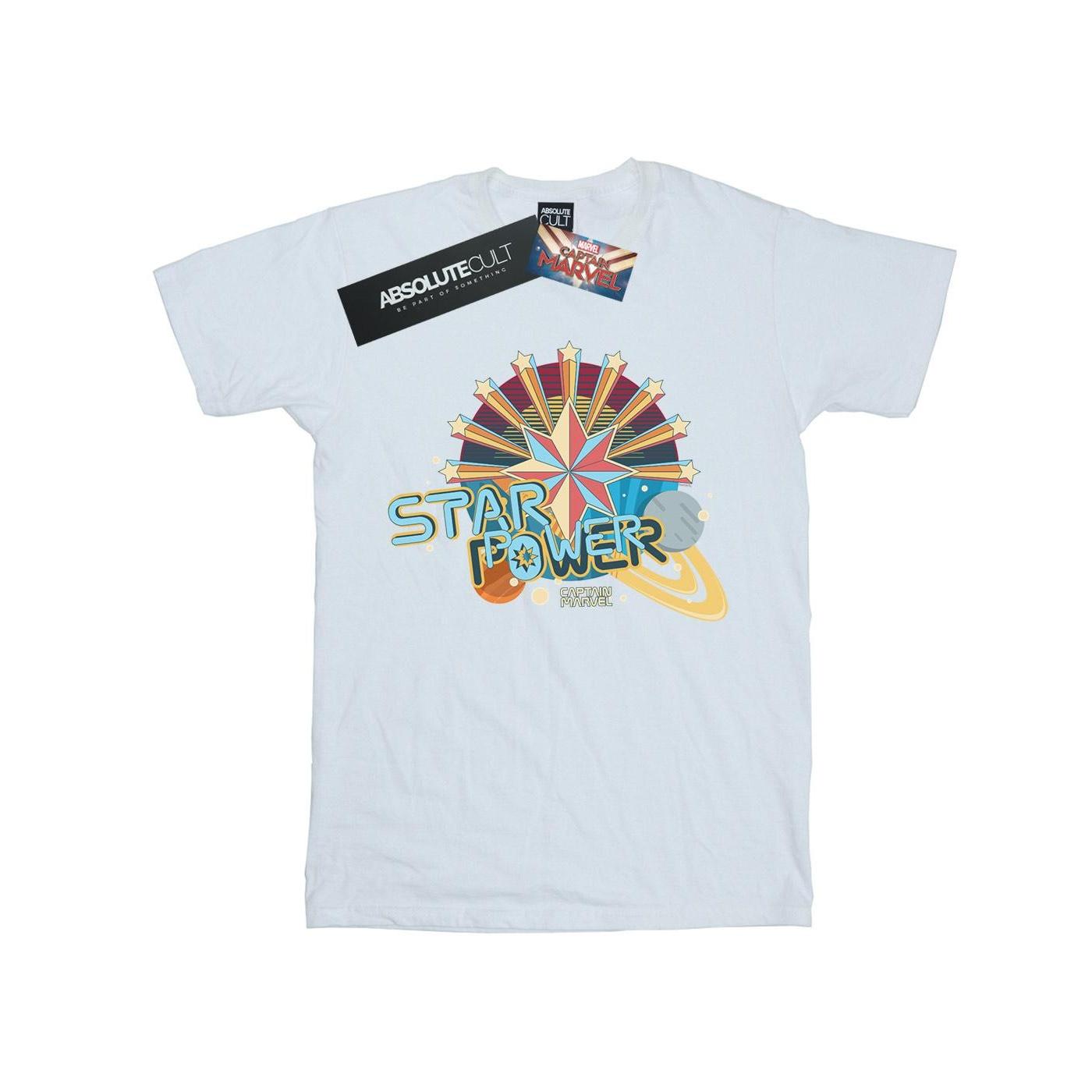 Marvel Heren Captain  Star Power T-shirt XXL wit