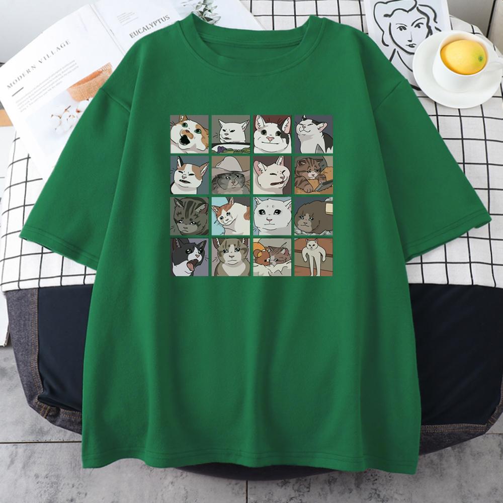 Enter Boutique Sports Clothing Collection Meme Katten Puzzel Creativiteit Bedrukte Heren T-shirts Strand Ademend Grappige Kleding Oversize Casual Katoenen Tops Mannen Korte Mouw L