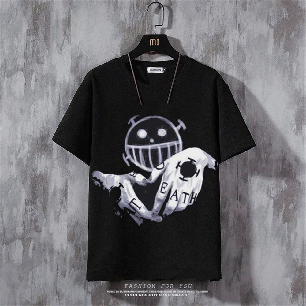 ETST 011 Anime Men's T-Shirt Retro Street Short Sleeved T Shirt For Men Casual 3d Print Summer Top Breathable Loose Men's Clothing L