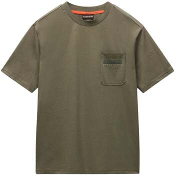 Napapijri T-shirt Korte Mouw  Fanes Pocket T-Shirt Tea Leaf