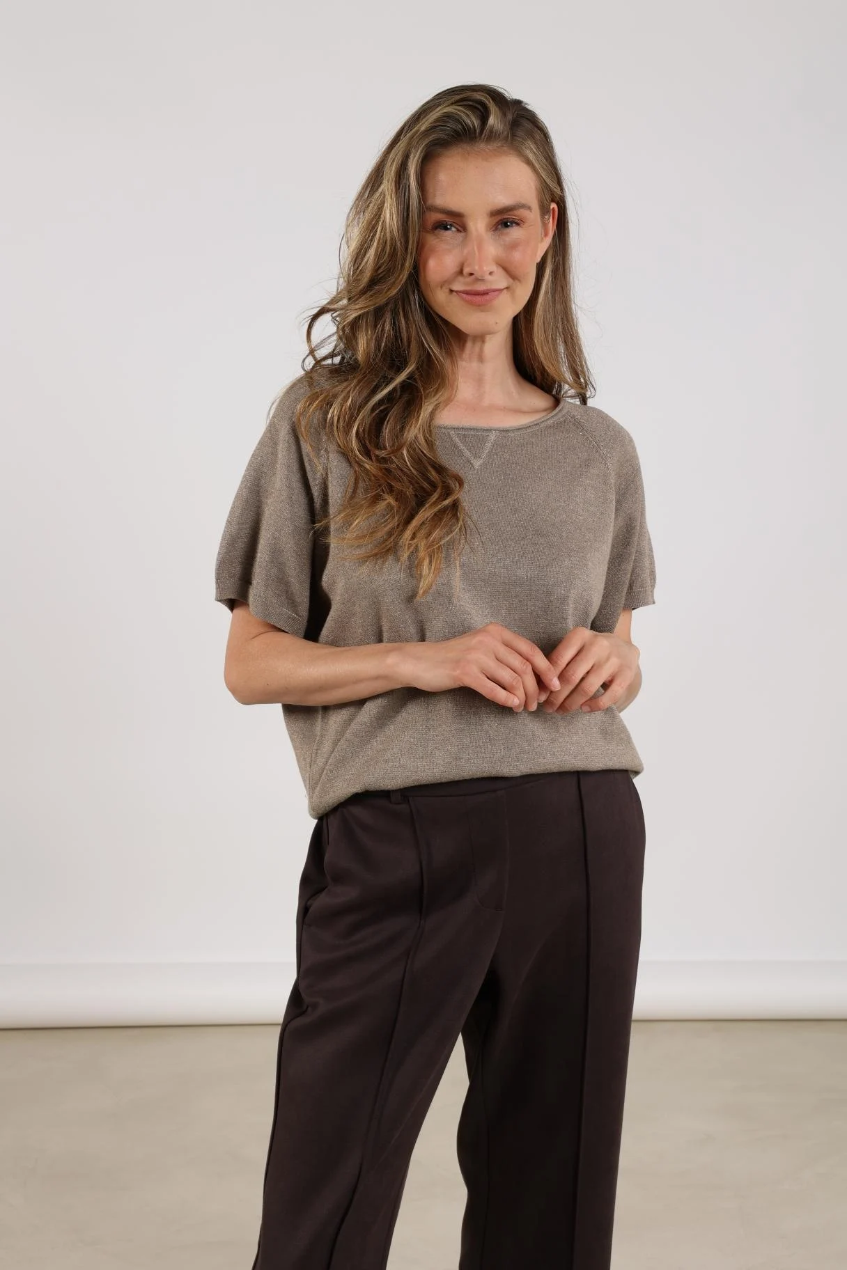 Nukus Nks01085 49 anita top lurex light fango