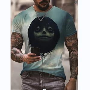 TIP723 Mode Leuke Cartoon Zomer Heren T-shirts Lichtgewicht Ademend Casual Kinderen Ronde Hals Mouw Kort Streetwear Oversized Tops XL