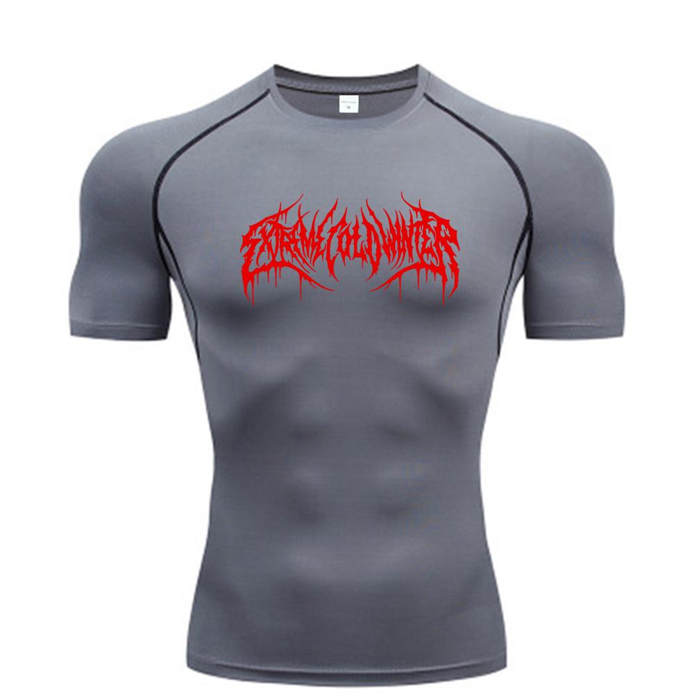 Dress in July Zomer Compressie Sweatshirt Korte Mouw Heren Fitness T-shirt Hardloop Snel Drogende Top Gym Workout Bodybuilding T-shirt S-3XL XXXL
