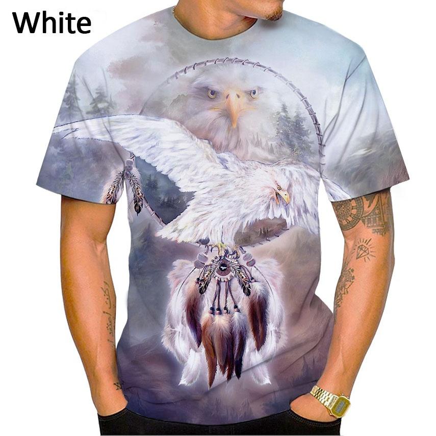 ETST 05 Nieuw Adelaar 3D Geprint T-shirt met Korte Mouwen Casual Dier Adelaar Hip Hop Rock Persoonlijkheid Creatief O-hals T-shirts 3XL