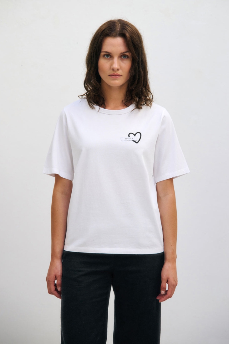 Rotholz Herren vegan T-Shirt Klassische Zuneigung WeiÃŸ