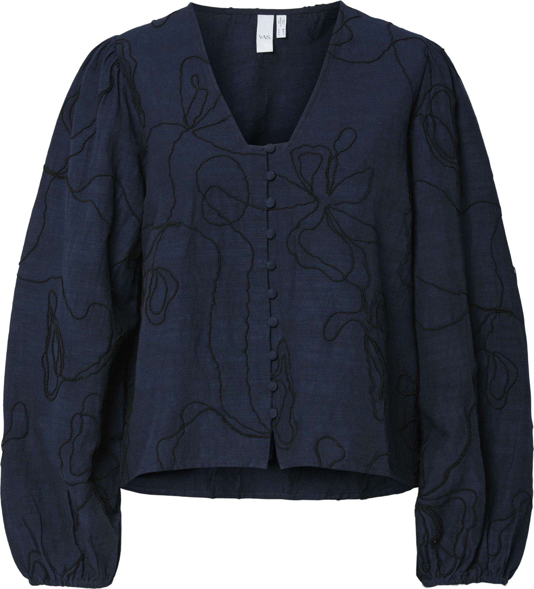 Y.A.S Yasjetta ls shirt navy r/black de