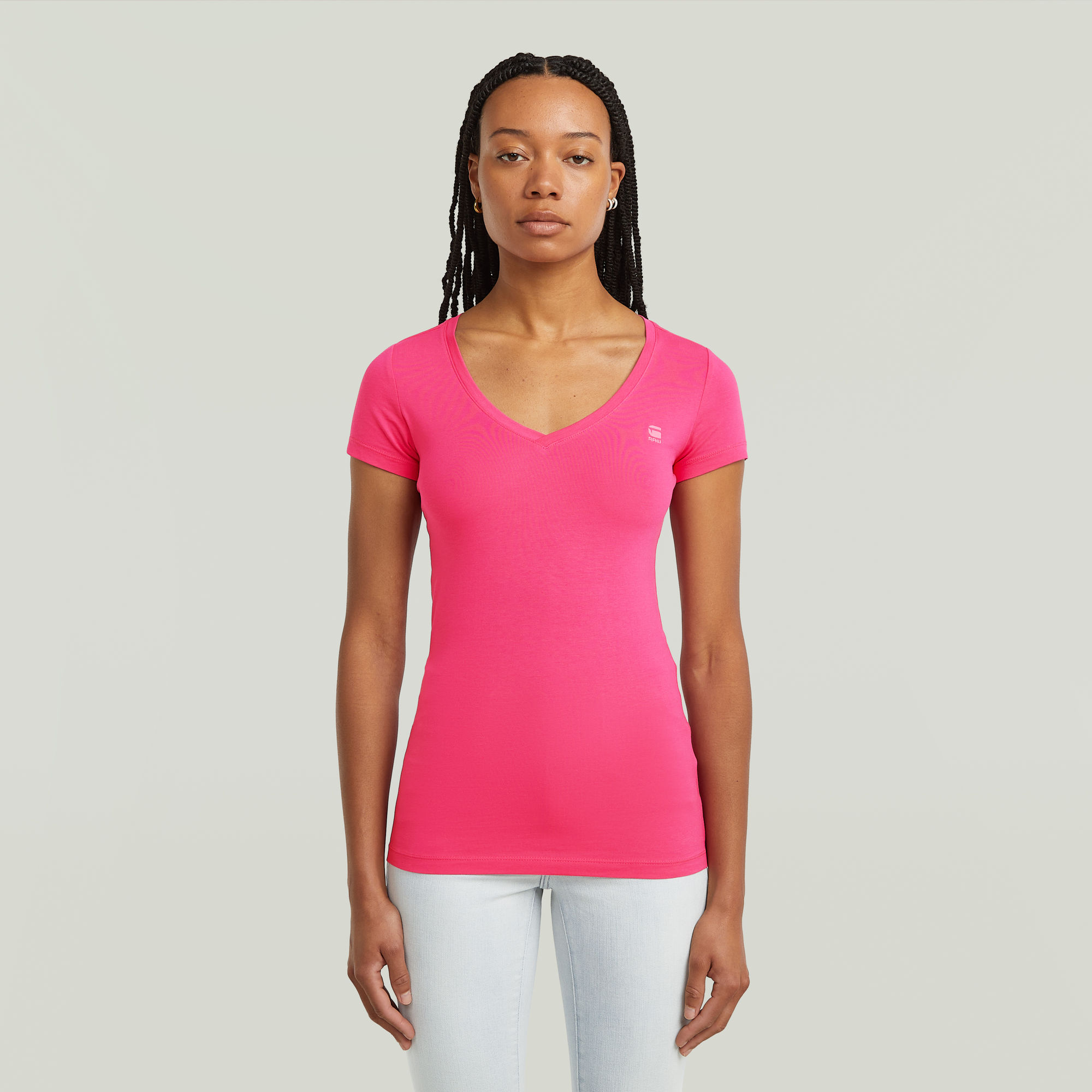 G-Star RAW Base V T-shirt - Roze - Dames