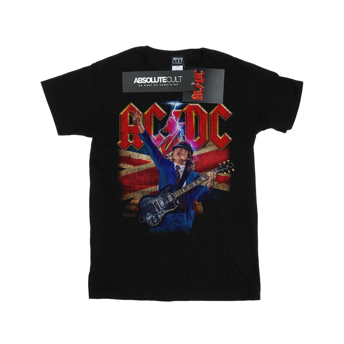 AC/DC Heren Angus Union Flag Lightning T-shirt S
