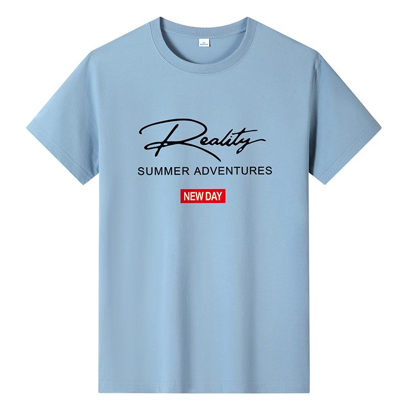 Bistrota Groot formaat puur katoenen heren T-shirt met korte mouwen voor jongens L