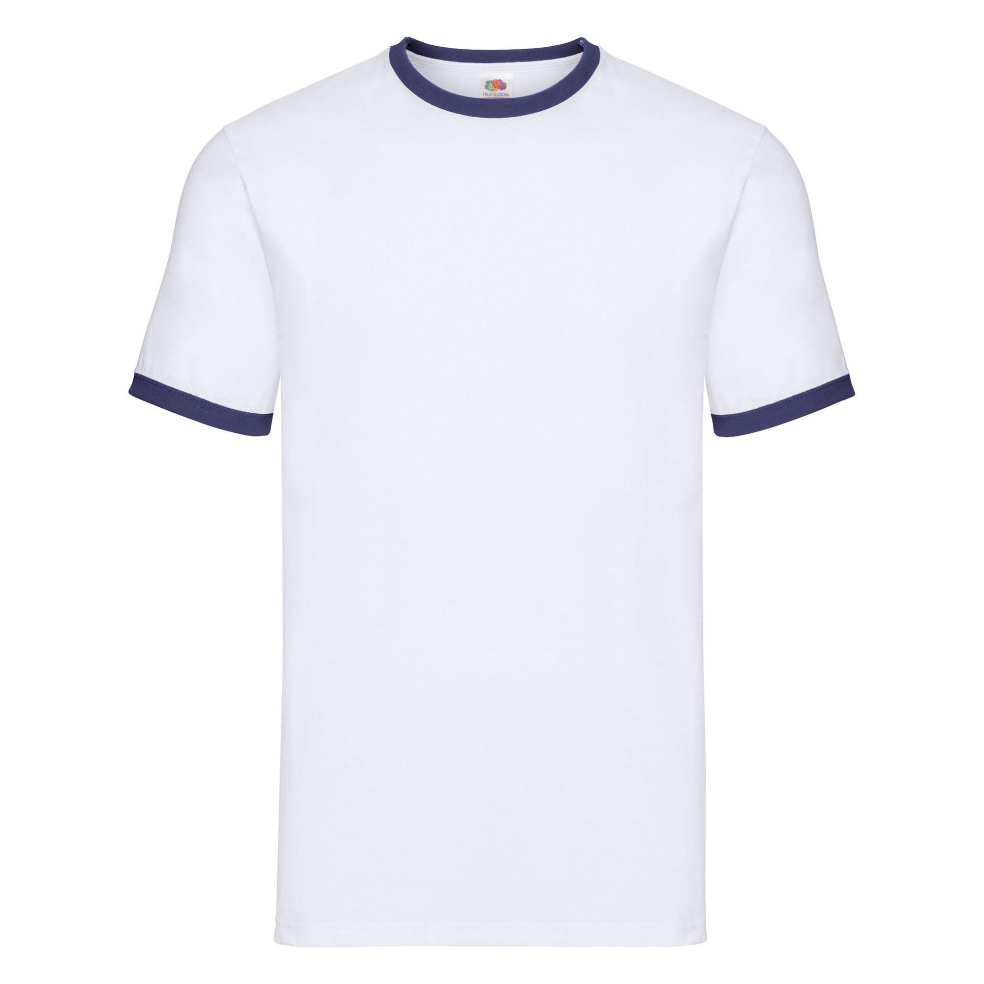 Fruit Of The Loom Mens Contrast Ringer T-Shirt XXL