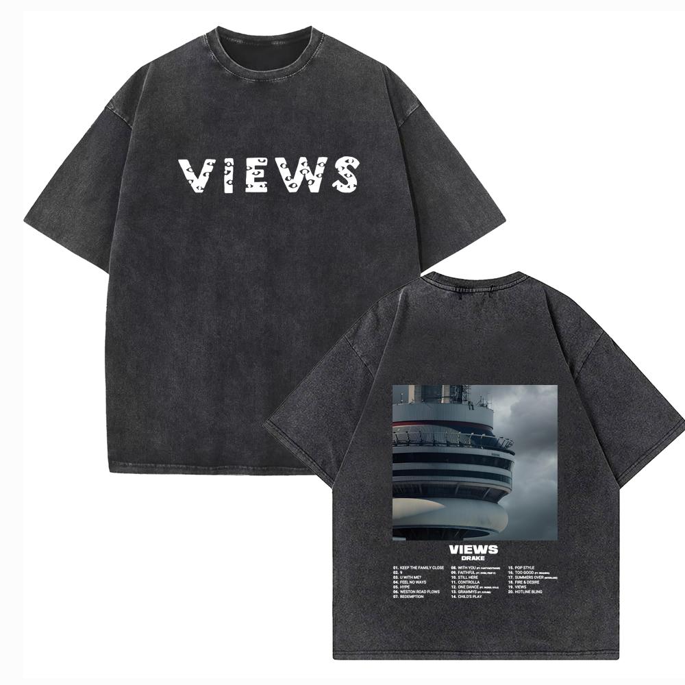 Hoodie Suit Clothing Drake Views Shirts Vintage Harajuku Summer Fans Gift O-Neck Short Sleeve Unisex Regular Casual Cotton T-Shirts Printing XL