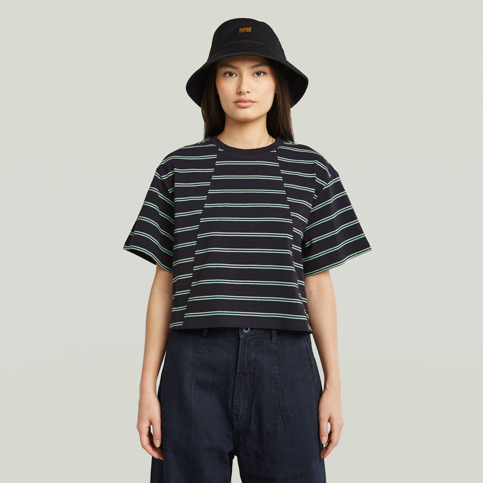 G-Star RAW A Line Stripe Boxy T-Shirt - Meerkleurig - Dames