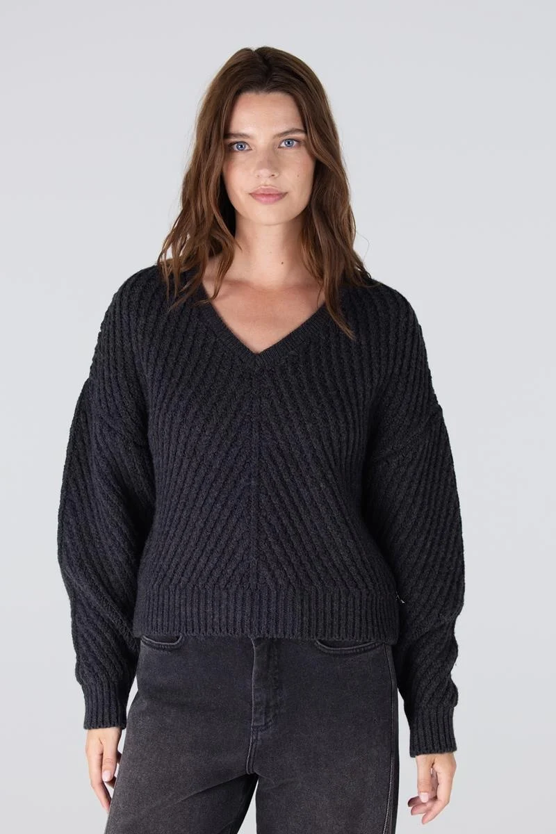 Jansen Amsterdam Dawn c157 v-neck antraciet