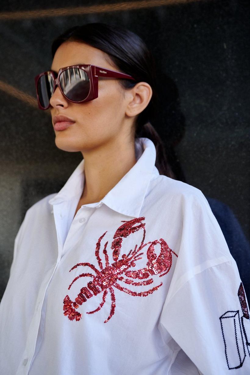 Mayerline Katoenen Feesthemd Met Borduurwerk