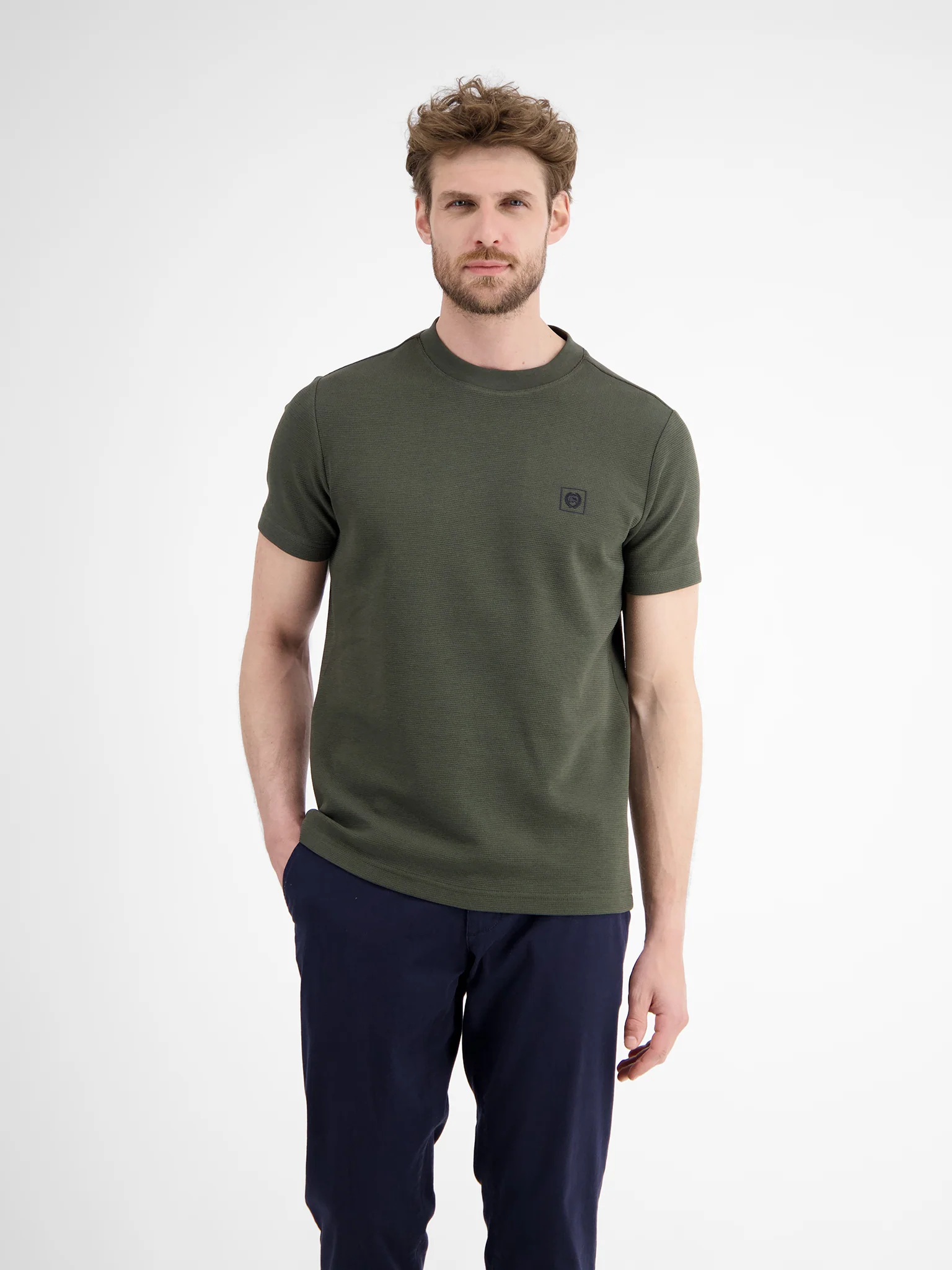 Lerros Heren t-shirt- 2583030 661 nordic olive