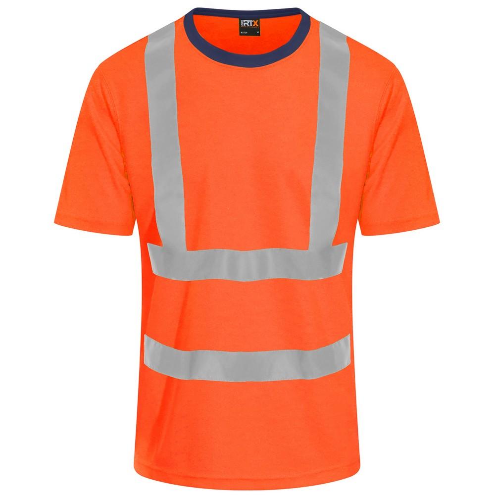 PRORTX Hi-Vis T-shirt voor heren oranje/Vloot