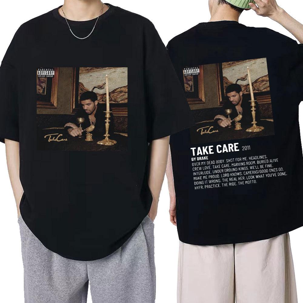 Our T-shirts Rapper Drake Music Album Take Care T-shirt Men Woman Fashion M