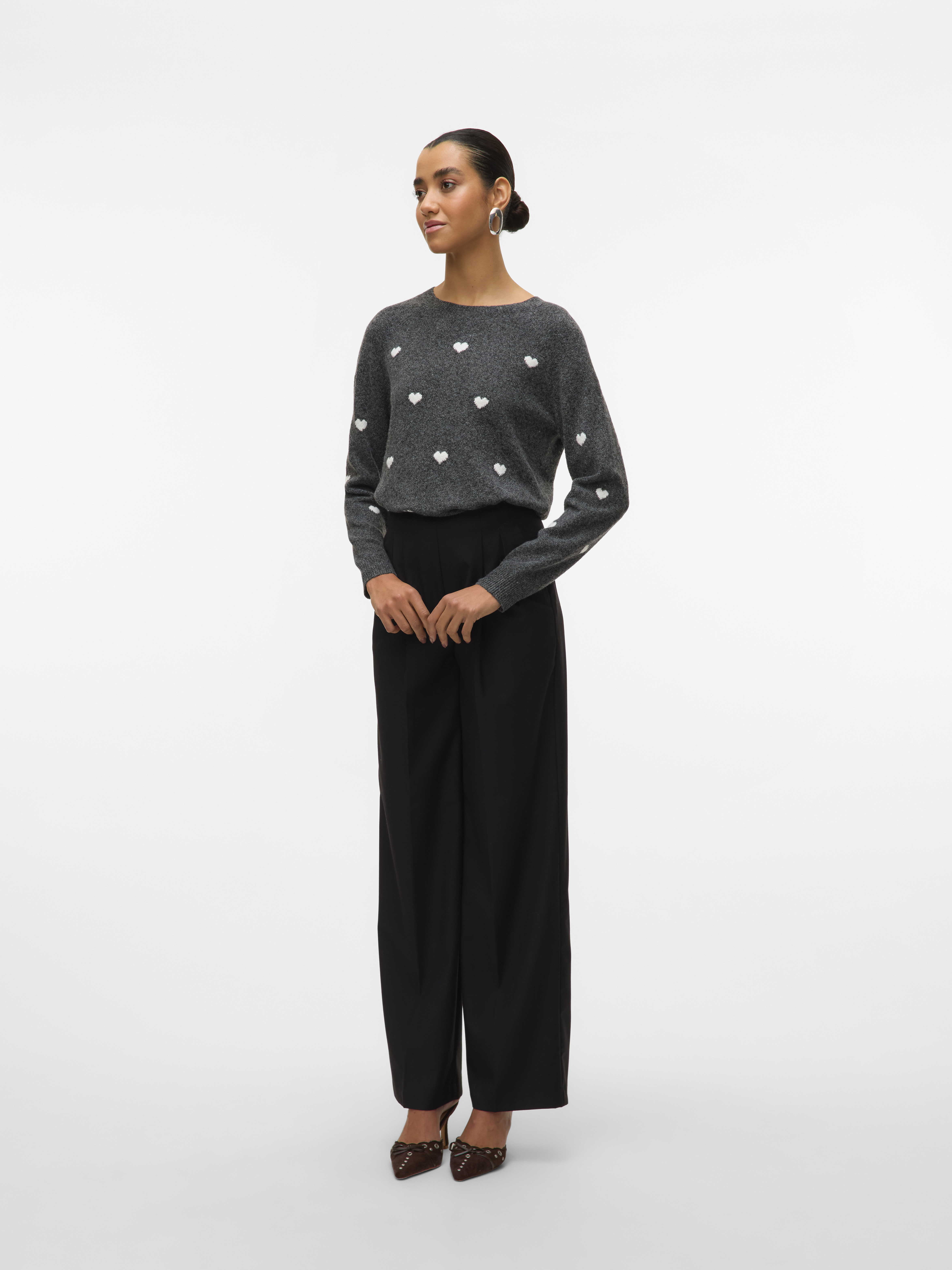 Vero Moda Vmdoffy intarsia ls o-nck pullov ga