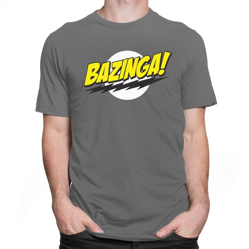 WowClassic The Big Bang Theory Bazinga T-shirt Heren 100% Katoen Knappe Sheldon Cooper T-shirt Geek Tbbt Tee Tops Merch Cadeau XL