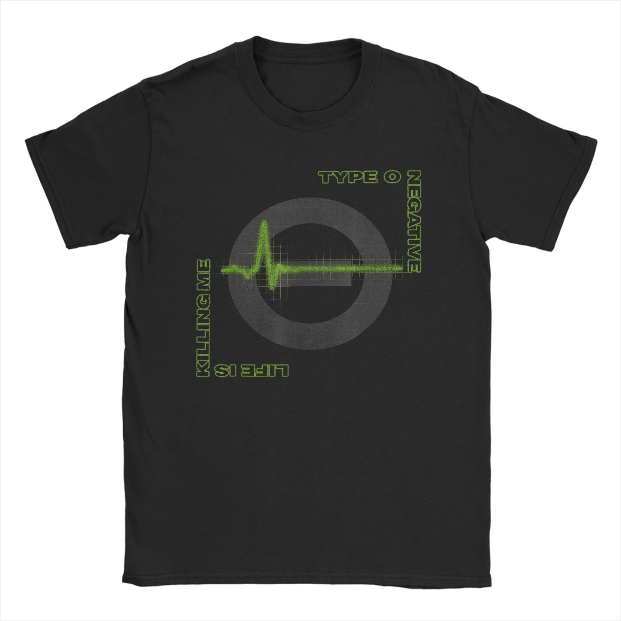 Comfortable season Type O Negative Life is Killing Me T-shirt Heren Katoen Nieuwigheid T-shirt O-hals Band Muziekalbum T-shirt Korte Mouw merchandise Uniek XL