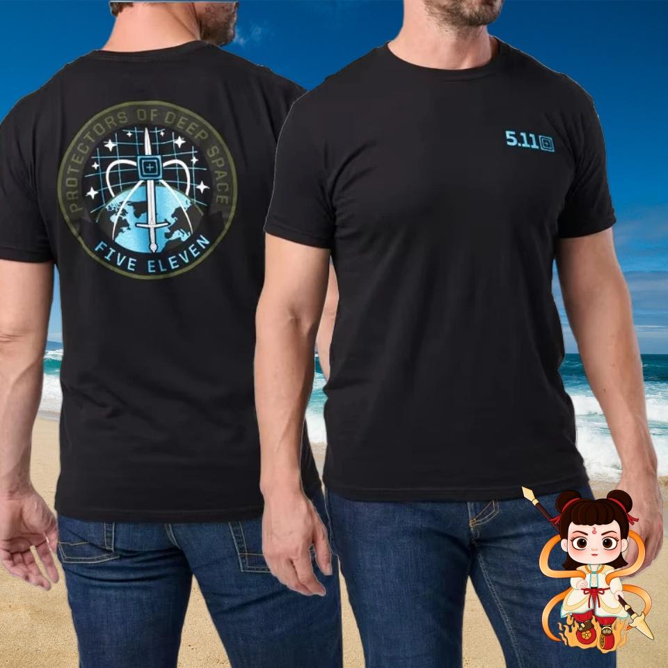 The best product for you 2025 Hoge Kwaliteit USA 5.11 Tactical Heren T-shirt Katoen Bedrukt Ronde Hals Fitness Training Ronde-hals Korte Mouw Shirt XXL