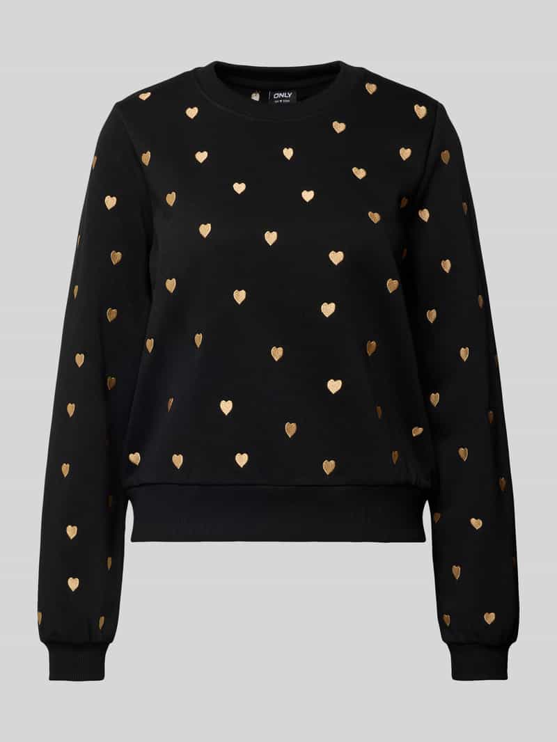 Only Sweatshirt ONLATIKA L/S O-NECK GLITTER EMB. BOX SWT