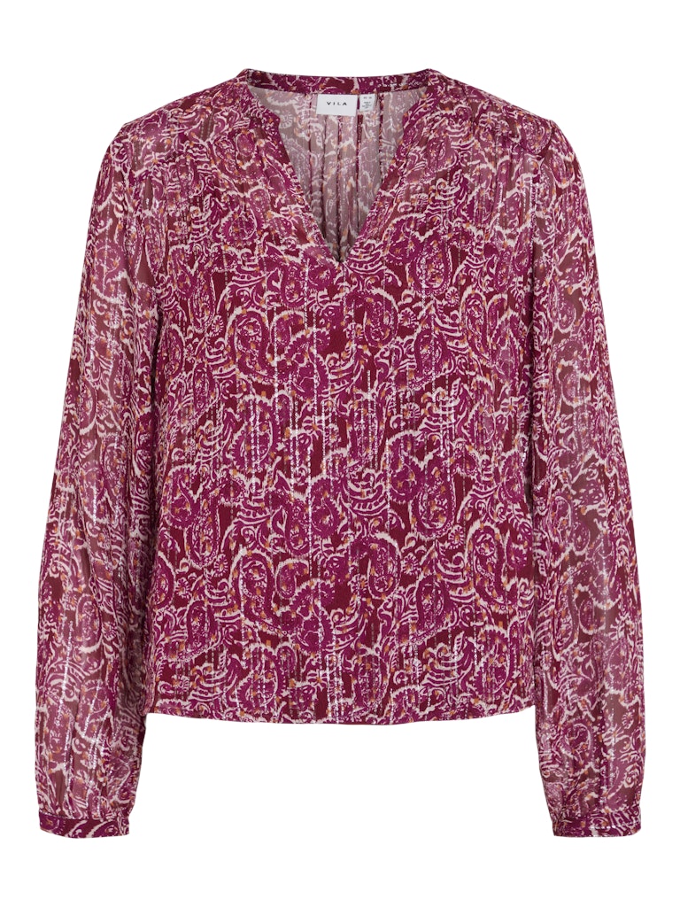 Vila Viganza rio v-neck ls top dessin