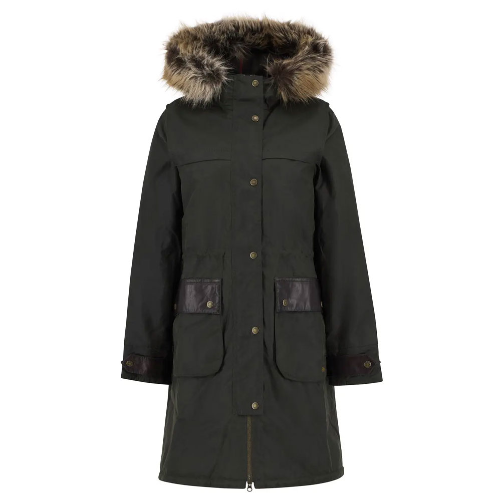 Barbour Dames Waxjas Durham City Parka Fern