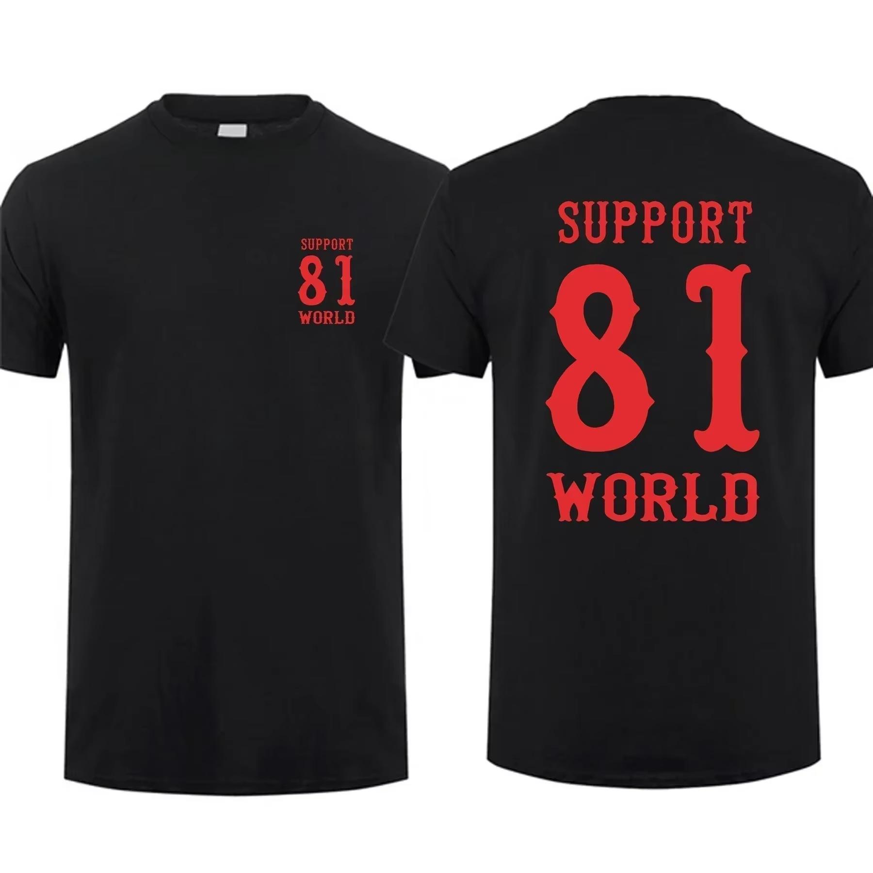 ZheXiong TEE Amazing Casual T Shirt Oversized Essential Hells Angels Support 81 Brotherhood T-shirt Men T-shirts Graphic Streetwear Top 2XL